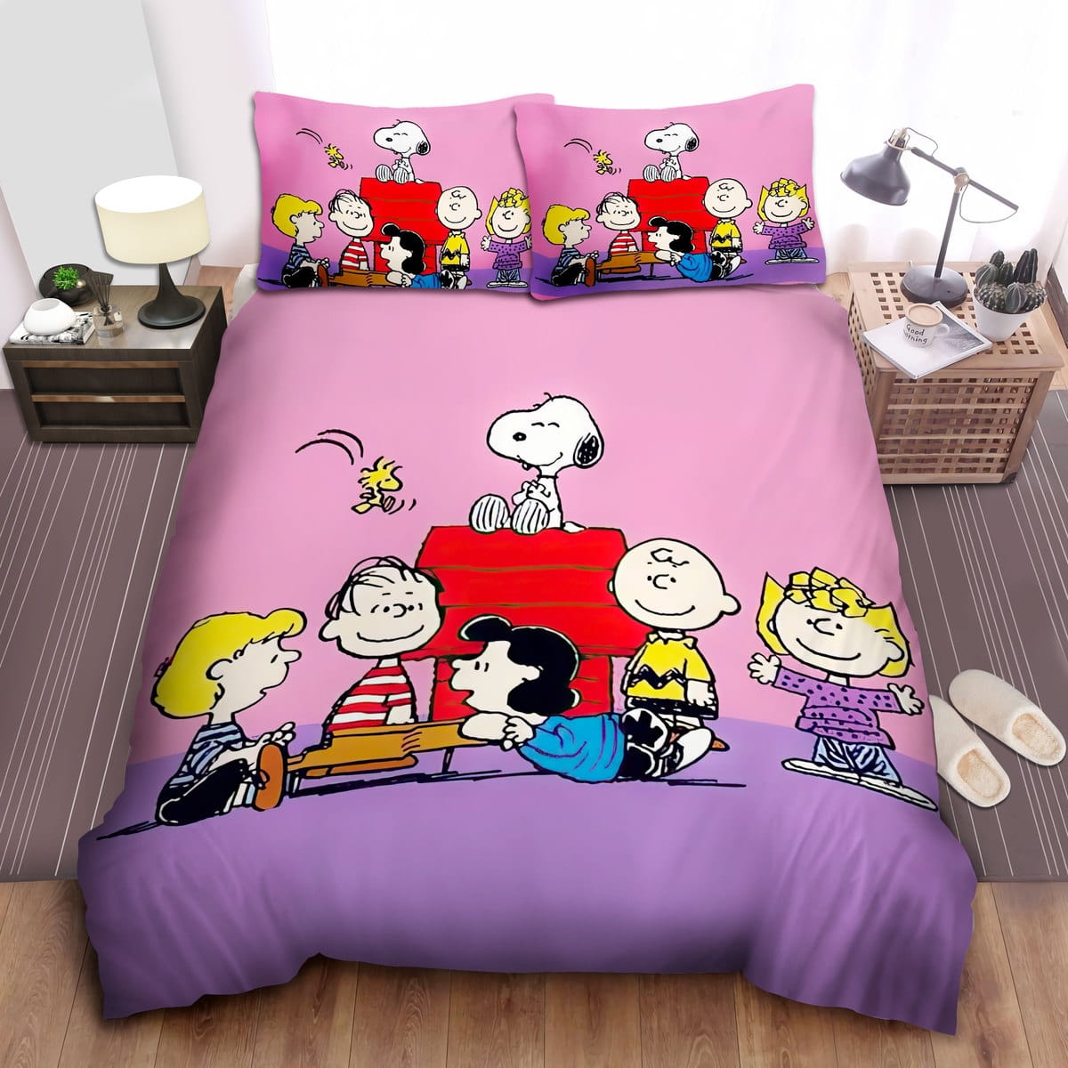 Snoopy Duvet Cover Pattern Kids Bedding Sets Without Filler