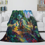 Snow White Blanket Flannel Fleece Throw Room Decoration