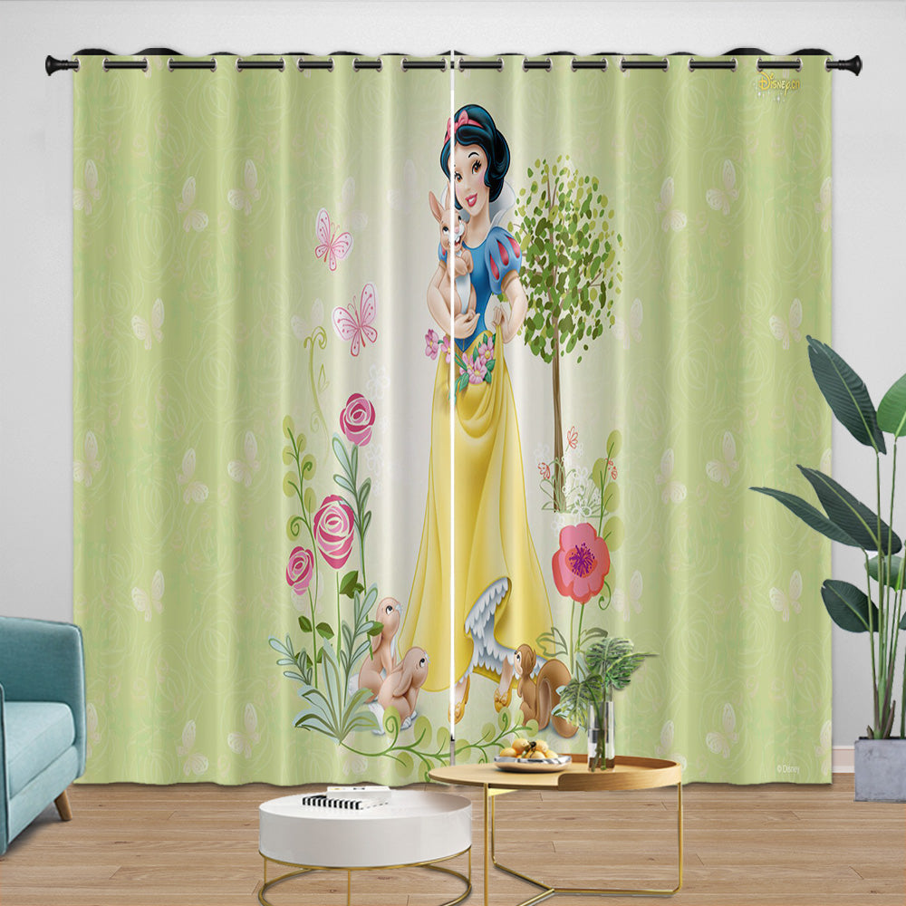 Snow White Curtains Blackout Window Drapes Room Decoration