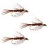 3 Pack Soft Hackle Partridge and Pheasant Tail Fly Fishing Wet Flies - Hook Size 112