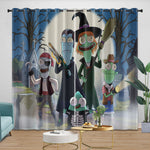 Solar Opposites Curtains Pattern Blackout Window Drapes Room Decoration