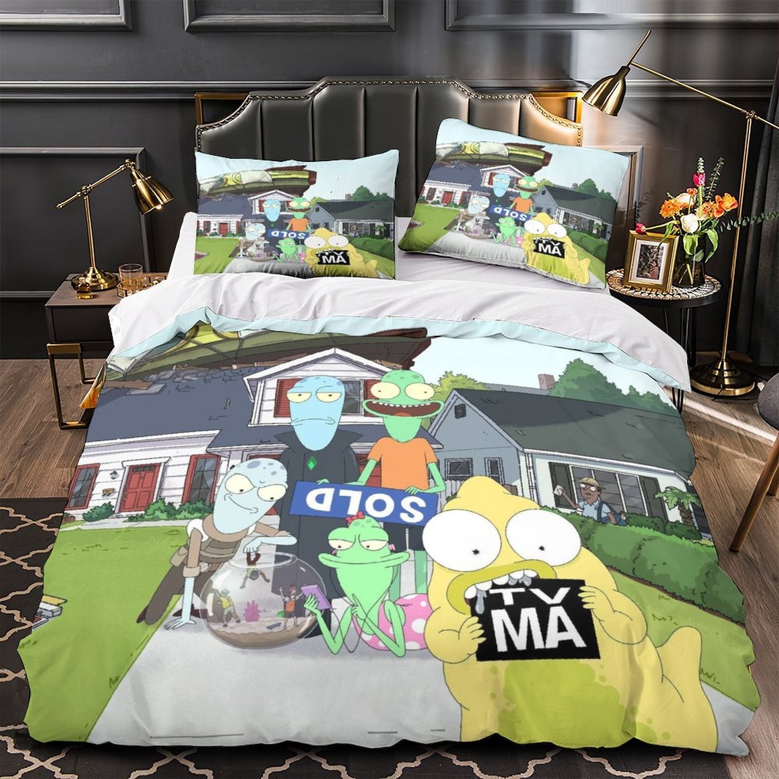 Solar Opposites Duvet Cover Pattern Bedding Set Without Filler