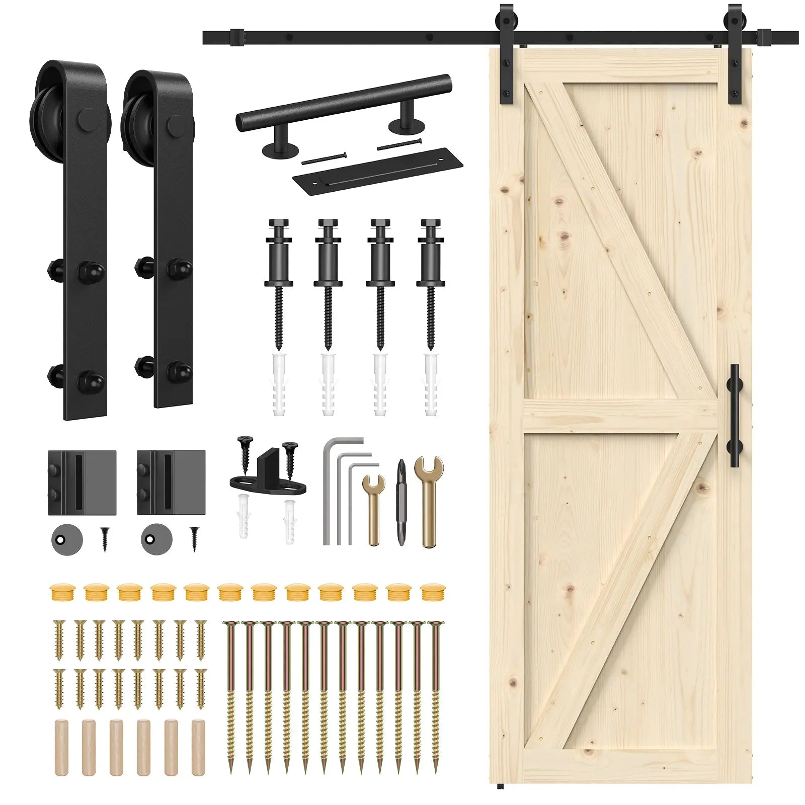 Solid Pine Barn Doors with Track Kit