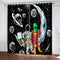 Space Astronaut Alien Curtains Blackout Cosplay Window Treatments Drapes