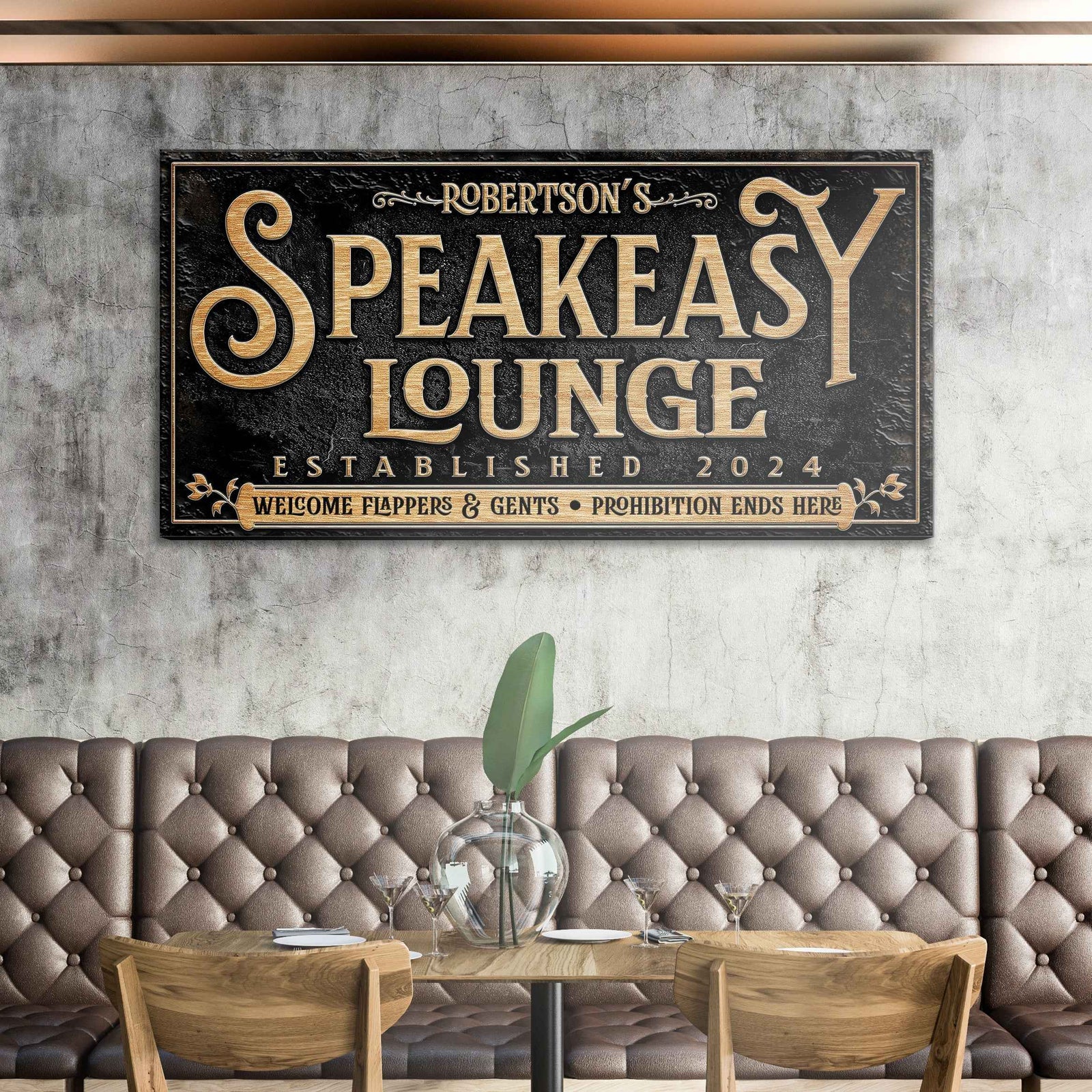 Speakeasy Personalized Bar Sign II