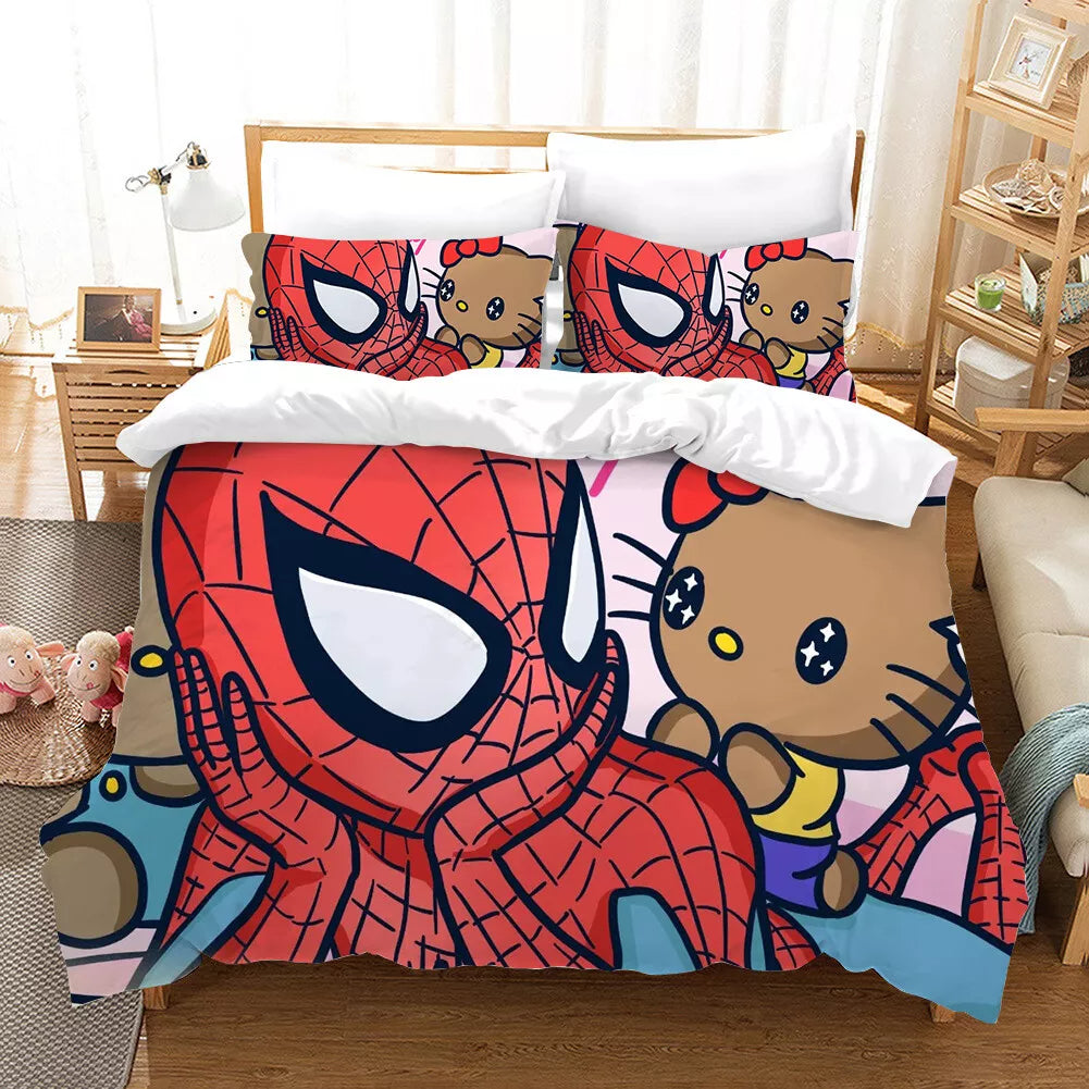 Spider-Man Bedding Set Pattern Kids Quilt Cover Without Filler