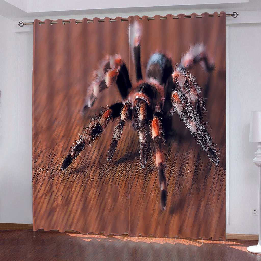 Spider Pattern Curtains Blackout Window Drapes Decoration