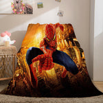 Spiderman Flannel Fleece Throw Cosplay Blanket Shawl Wrap Nap Quilt
