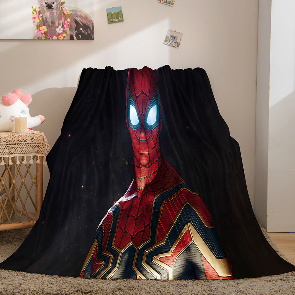 Spiderman Flannel Fleece Throw Cosplay Blanket Shawl Wrap Nap Quilt