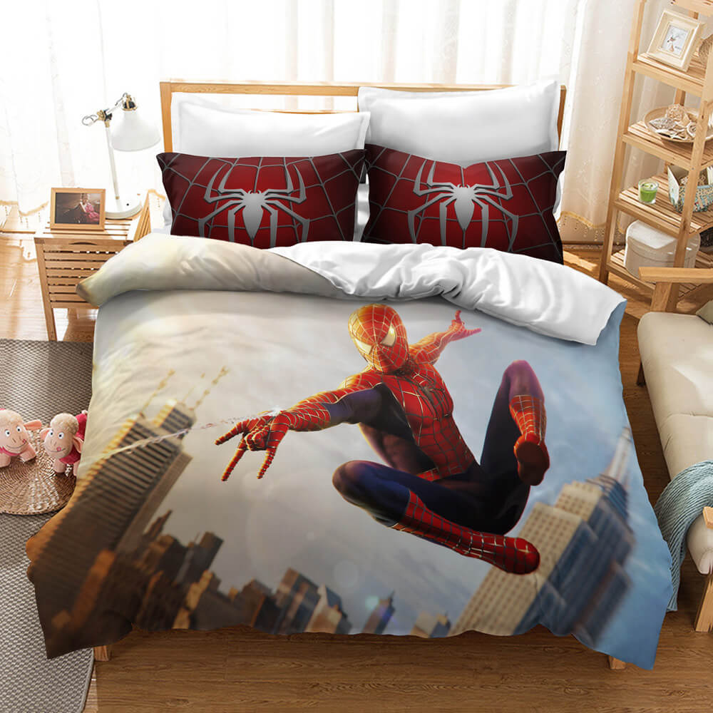 Spiderman Peter Parker Cosplay Bedding Set Quilt Cover Without Filler