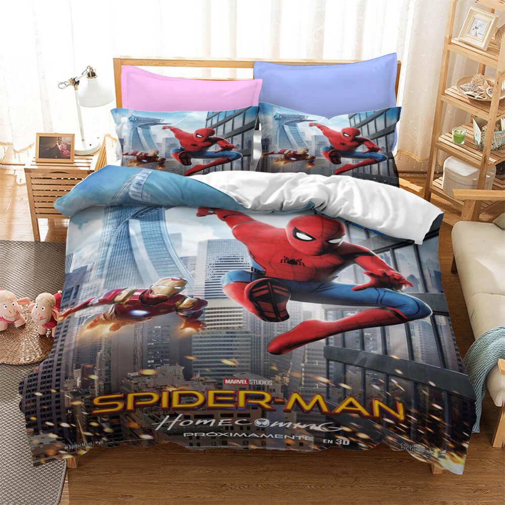 Spiderman Peter Parker Cosplay Bedding Set Quilt Cover Without Filler