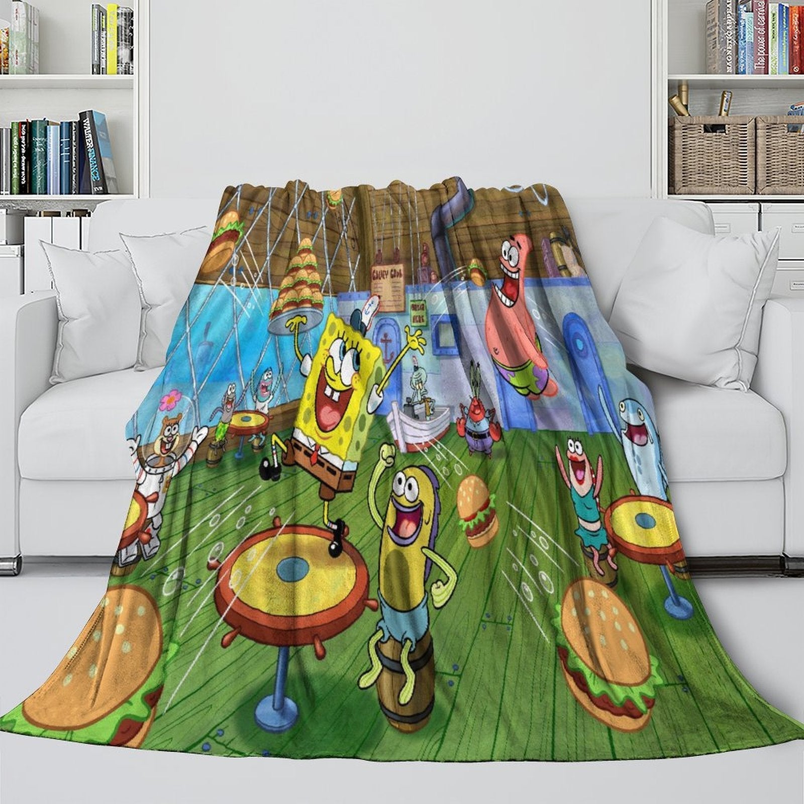 SpongeBob SquarePants Blanket Flannel Kids Room Throw