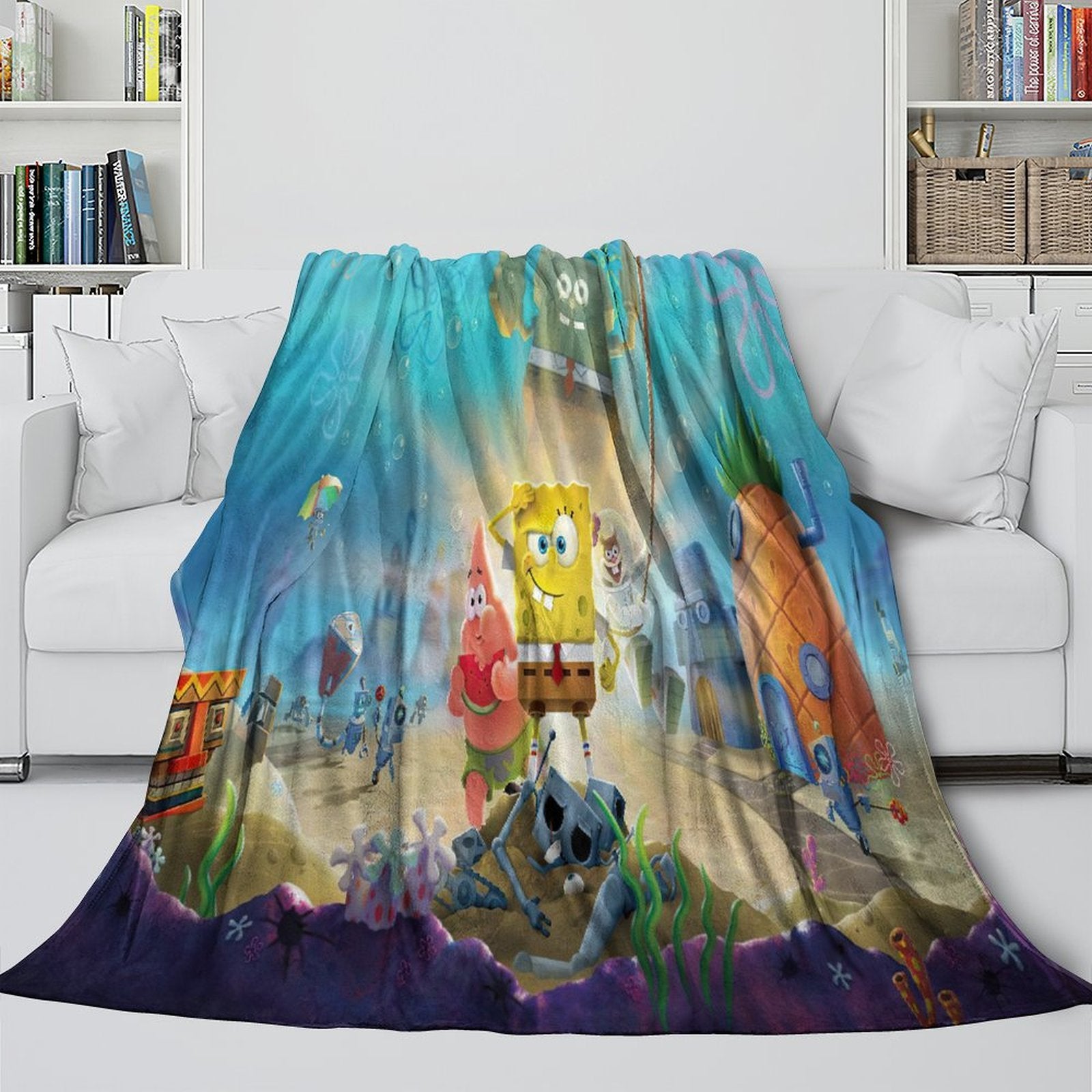SpongeBob SquarePants Blanket Flannel Kids Room Throw