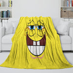 SpongeBob SquarePants Blanket Pattern Flannel Throw Room Decoration