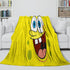 SpongeBob SquarePants Blanket Pattern Flannel Throw Room Decoration