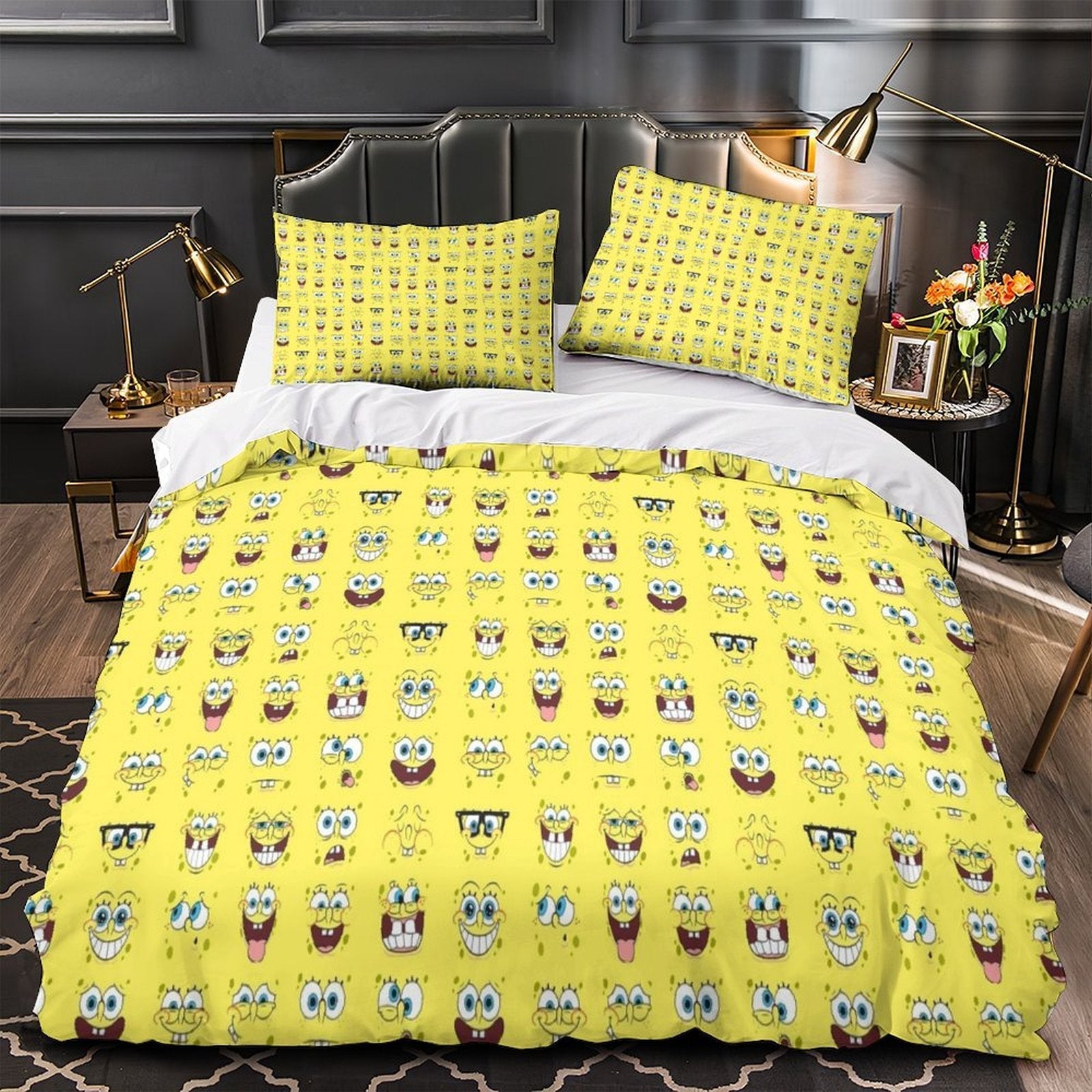 SpongeBob SquarePants Duvet Cover Kids Room Bedding Set Without Filler