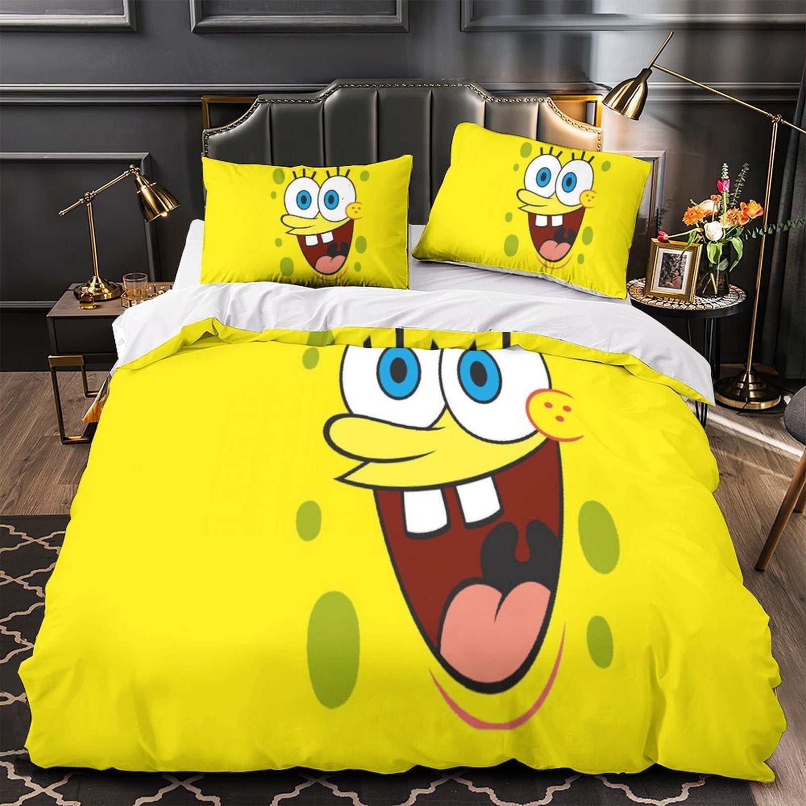 SpongeBob SquarePants Duvet Cover Kids Room Bedding Set Without Filler