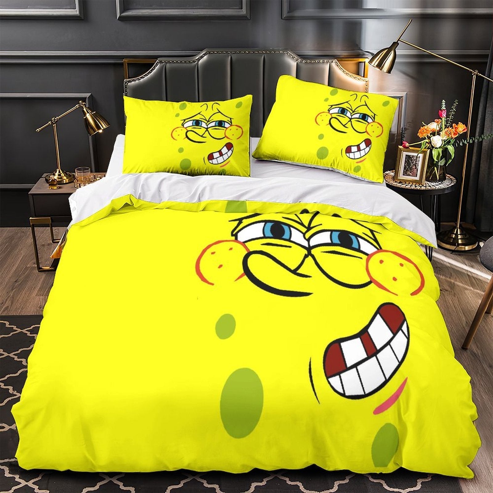 SpongeBob SquarePants Duvet Cover Kids Room Bedding Set Without Filler