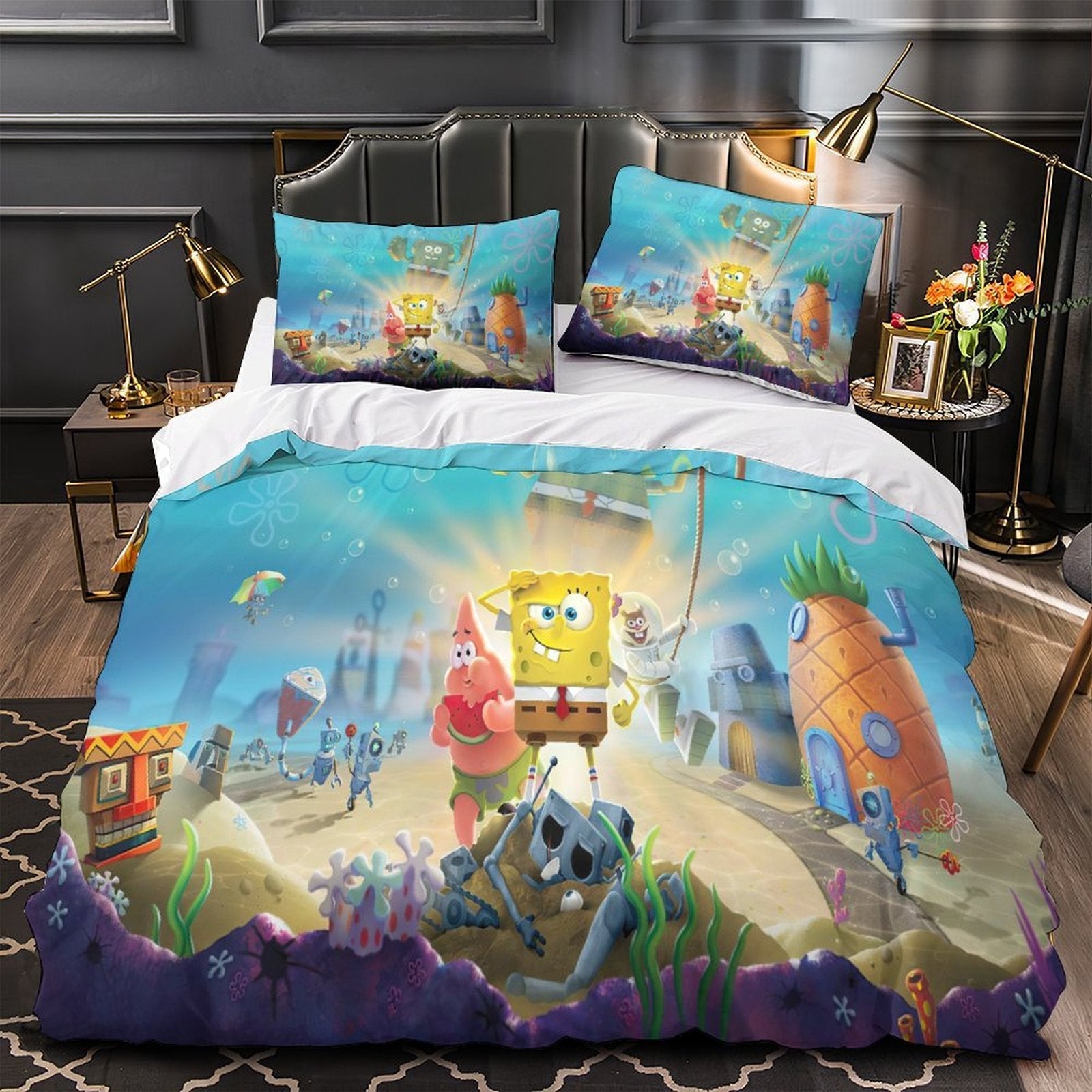 SpongeBob SquarePants Duvet Cover Pattren Bedding Set Without Filler