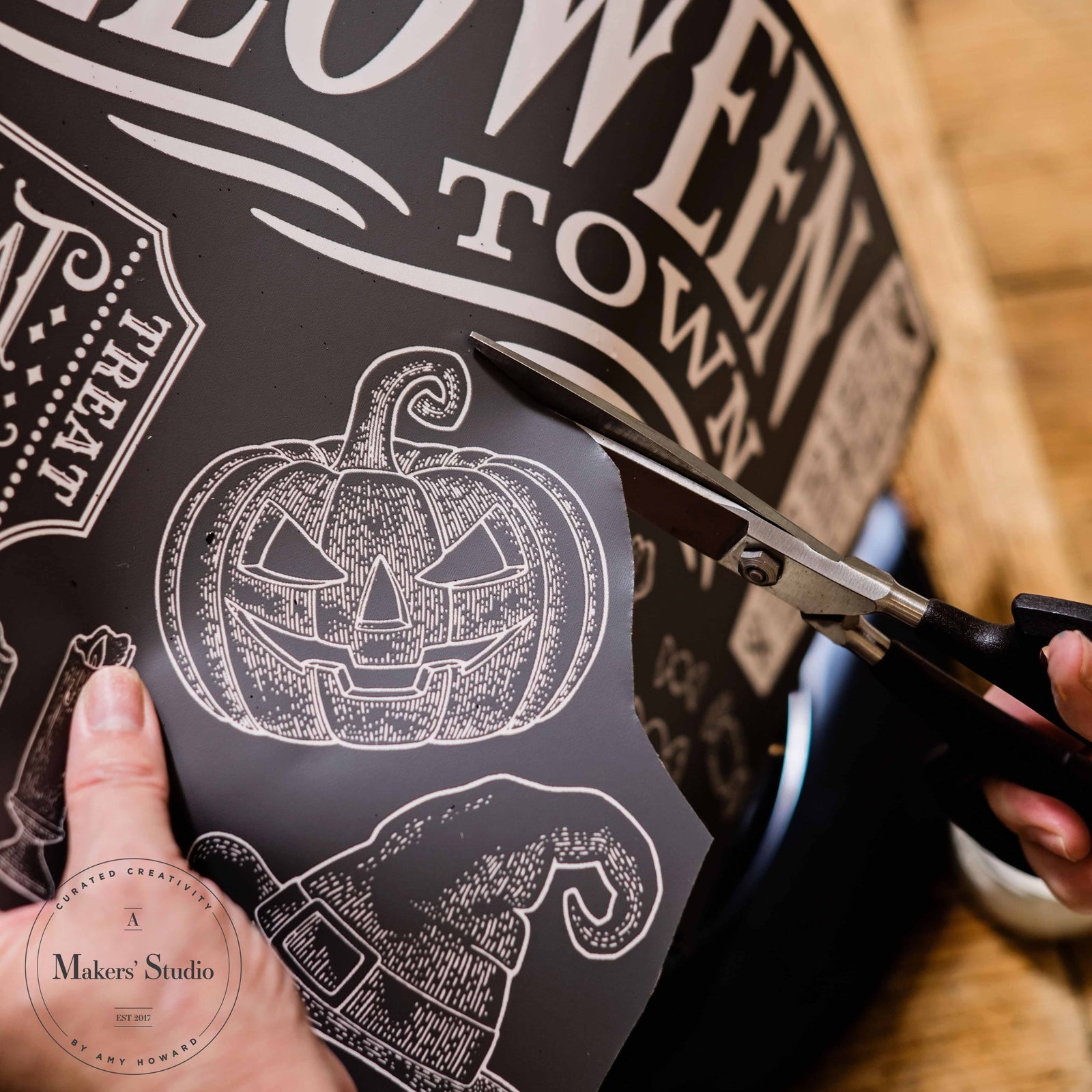 Spooky Town - Mesh Stencil 12x18