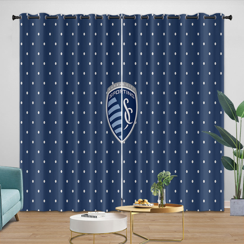 Sporting Kansas City Curtains Blackout Window Drapes Room Decoration