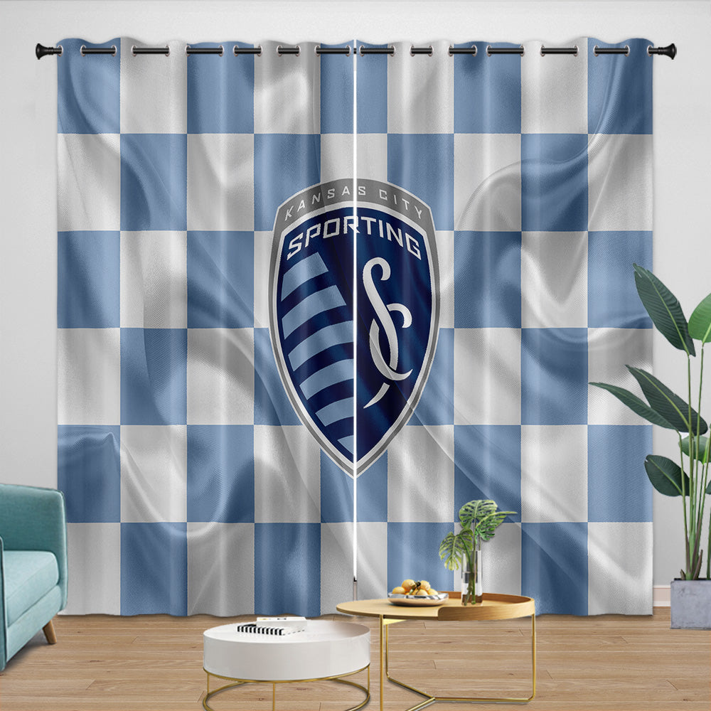 Sporting Kansas City Curtains Blackout Window Drapes Room Decoration