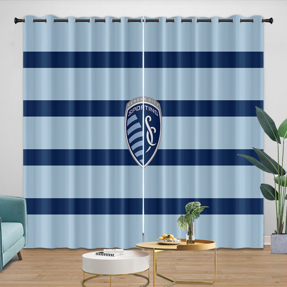 Sporting Kansas City Curtains Blackout Window Drapes Room Decoration
