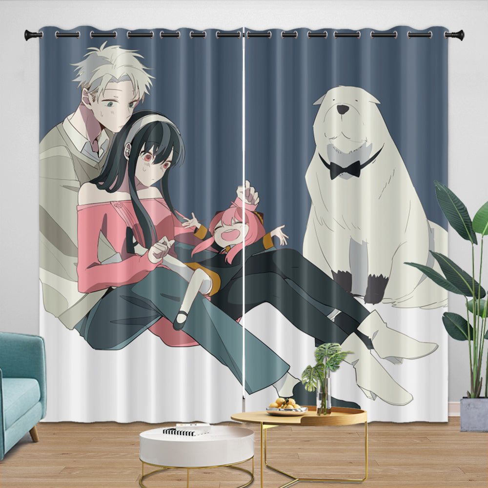 Spy X Family Curtains Kids Blackout Window Drapes