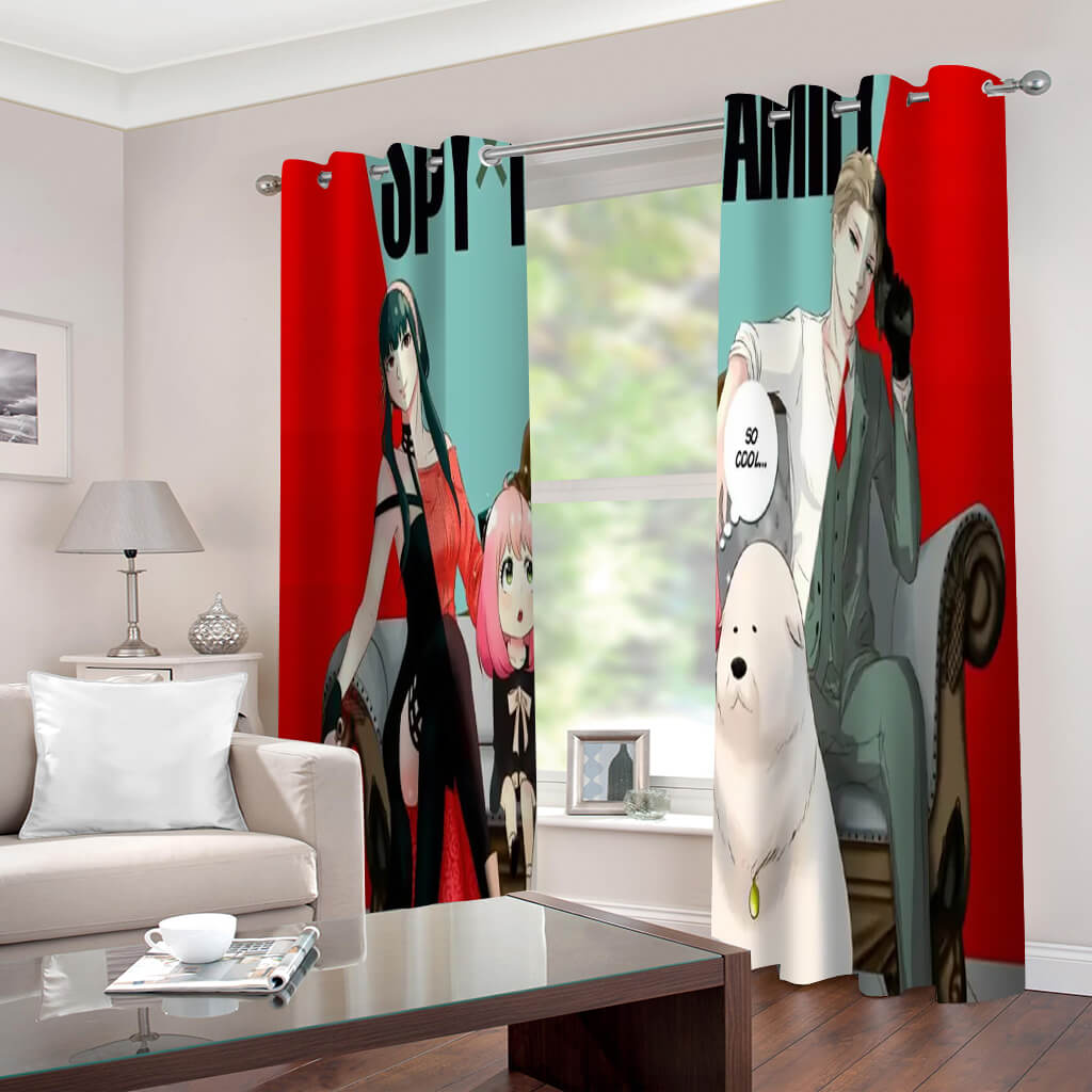 Spy x Family Curtains Cosplay Blackout Window Drapes for Room Decoration