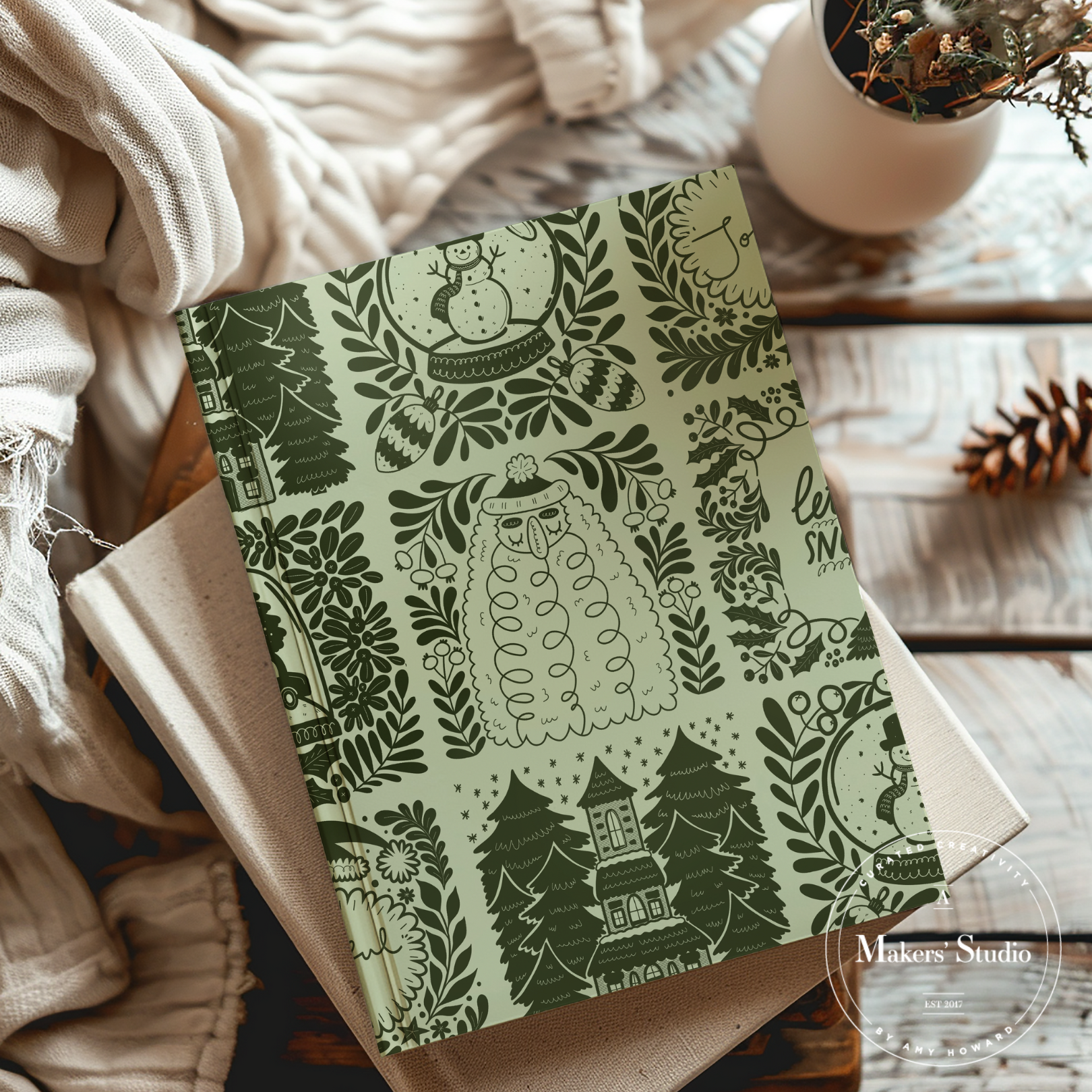 Scandinavian Christmas Tags - Mesh Stencil 8.5x11