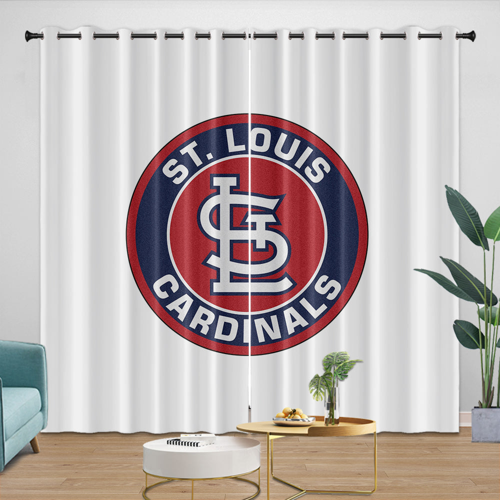 St. Louis Cardinals Curtains Blackout Window Drapes Room Decoration