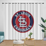 St. Louis Cardinals Curtains Blackout Window Drapes Room Decoration