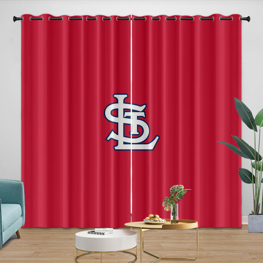 St. Louis Cardinals Curtains Blackout Window Drapes Room Decoration