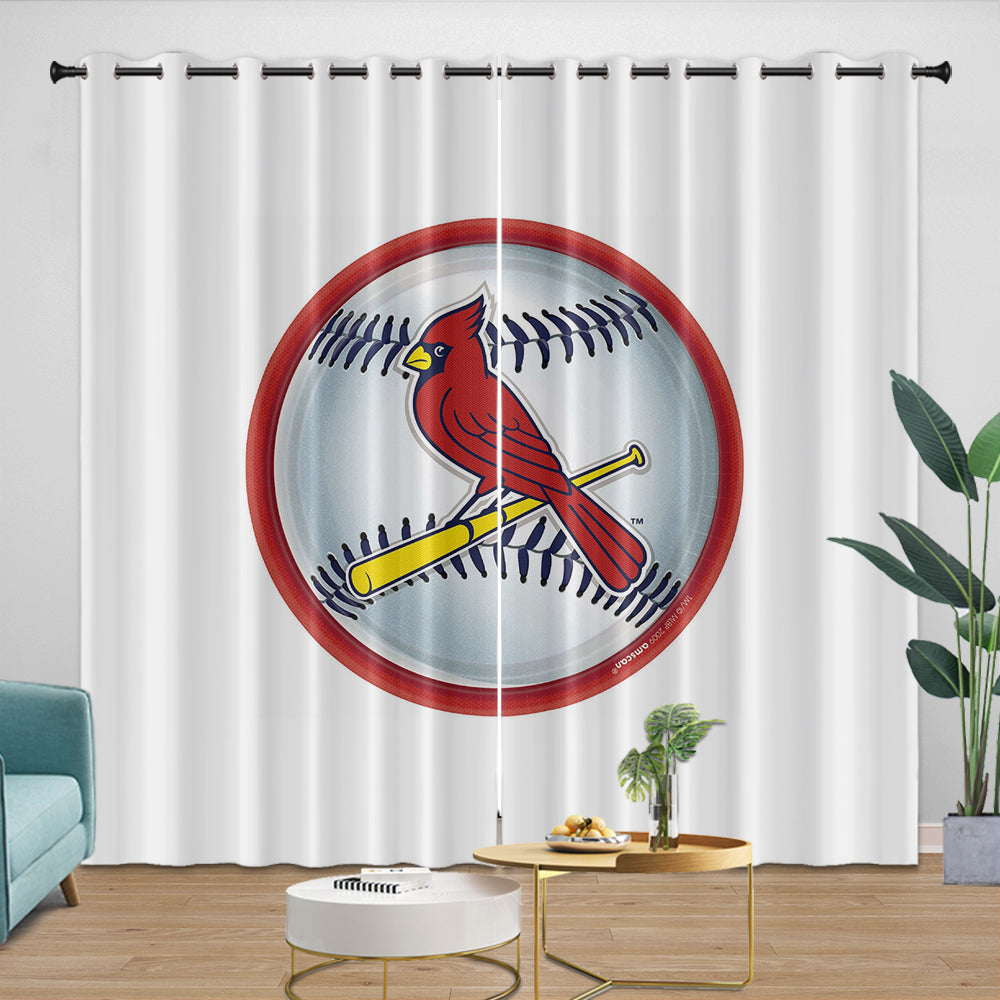 St. Louis Cardinals Curtains Blackout Window Drapes Room Decoration