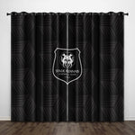 Stade Rennais Football Club Curtains Pattern Blackout Window Drapes
