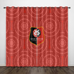 Stade Rennais Football Club Curtains Pattern Blackout Window Drapes
