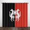 Stade Rennais Football Club Curtains Pattern Blackout Window Drapes