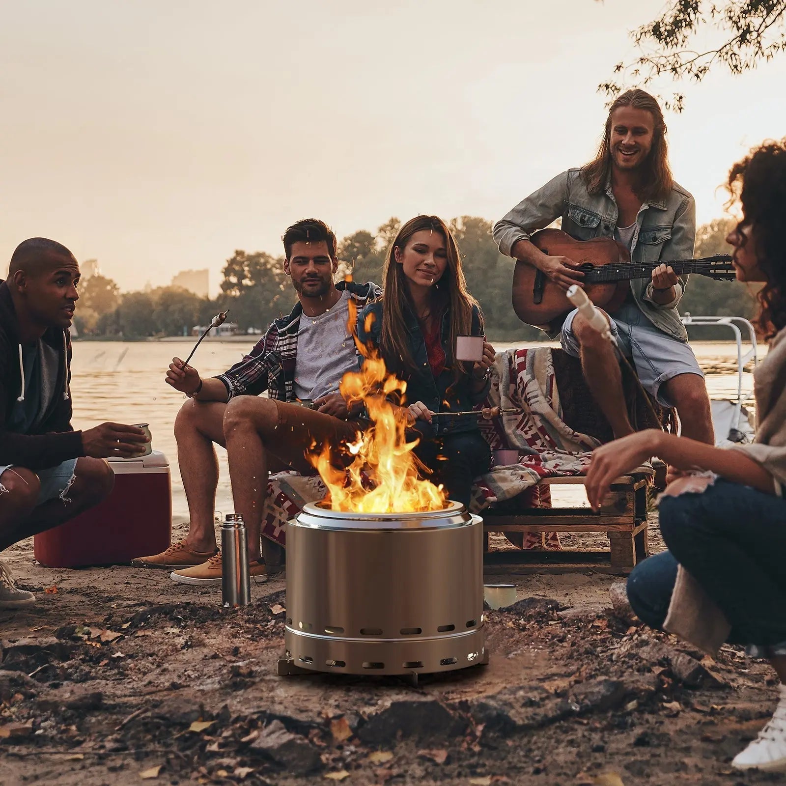 Stainless Steel Wood Burning Smokeless Outdoor Fire Pit