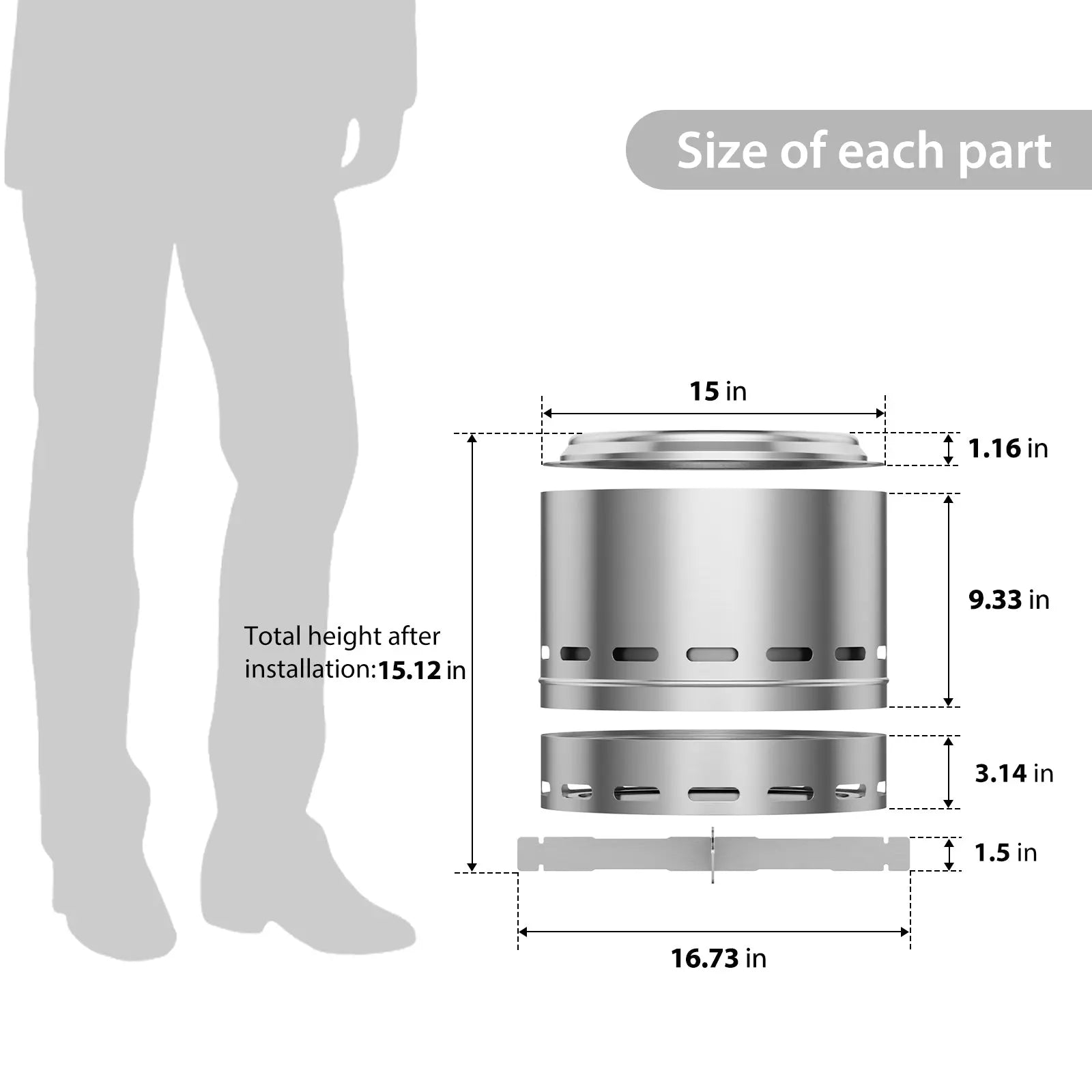 Stainless Steel Wood Burning Smokeless Outdoor Fire Pit