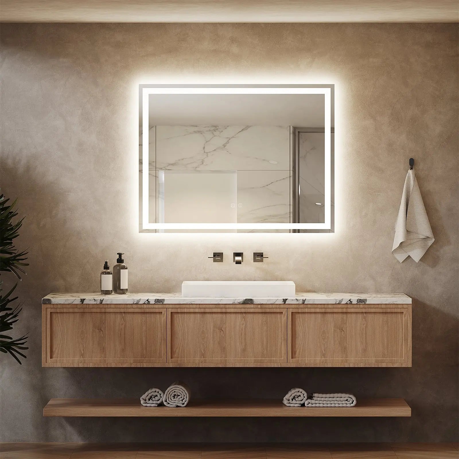 Standard Center Glow LED Bathroom Mirror