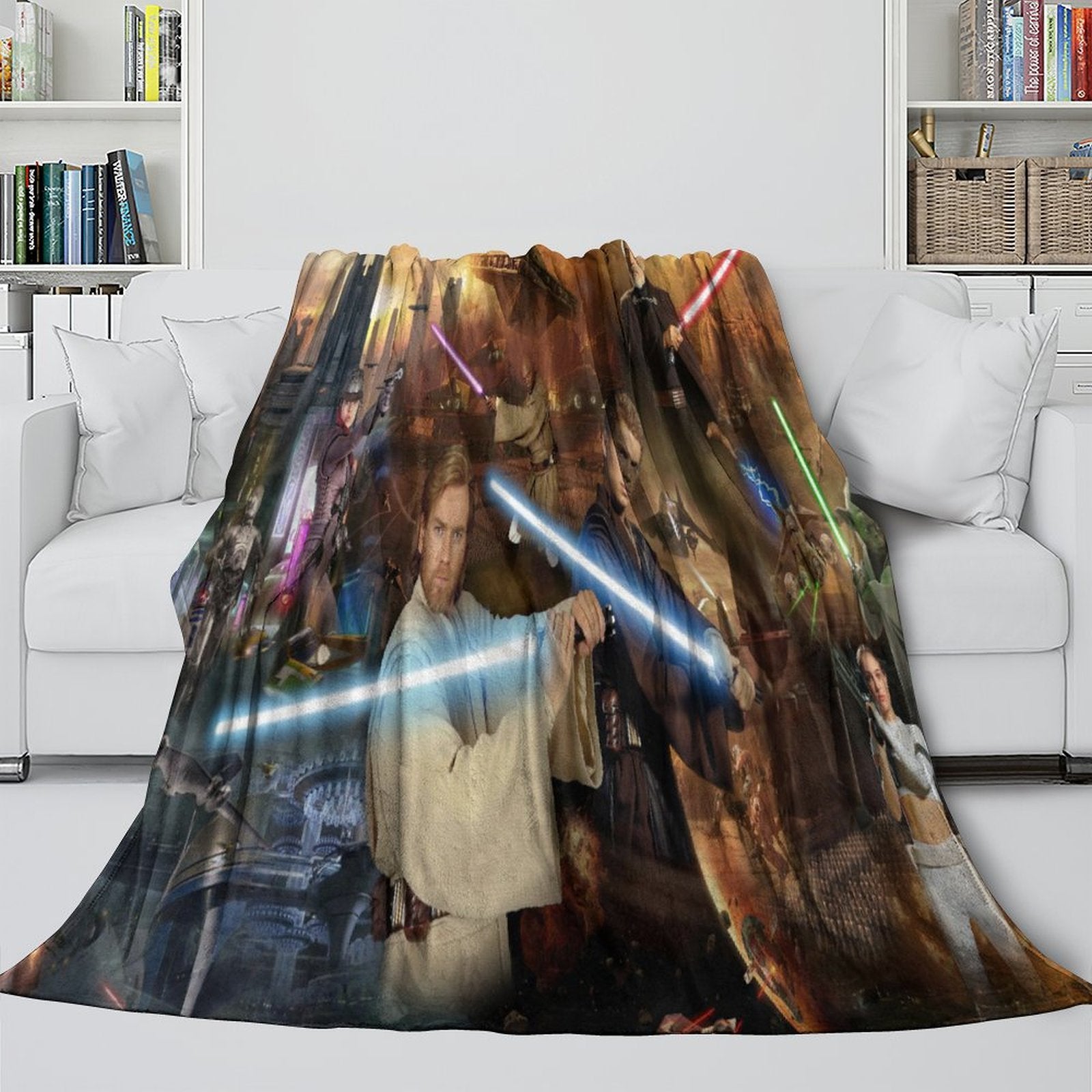Star Wars Attack of the Clones Blanket Flannel Throw Room Decoration