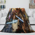 Star Wars Attack of the Clones Blanket Flannel Throw Room Decoration