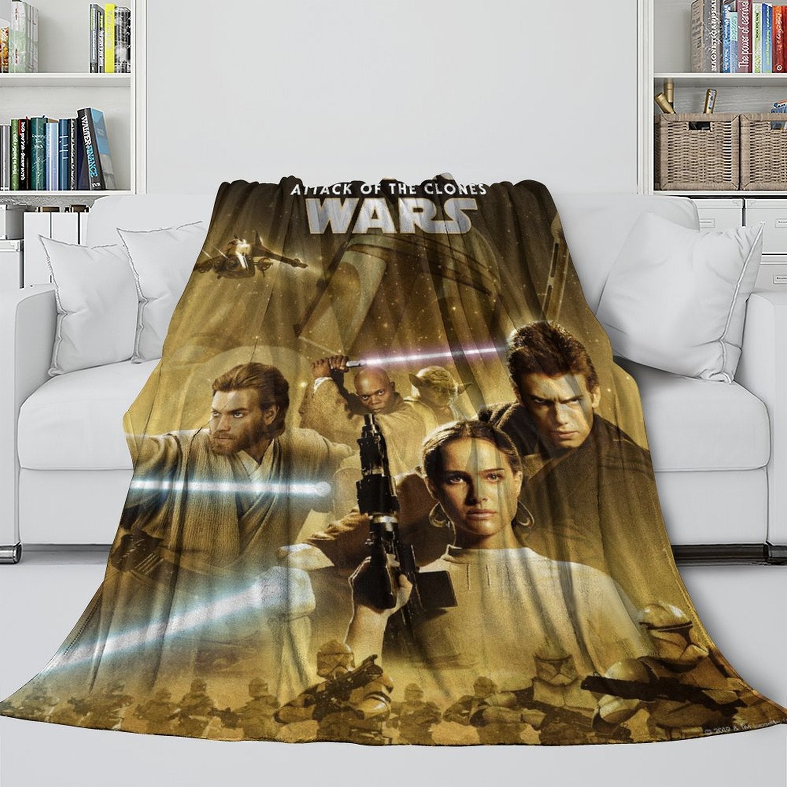 Star Wars Attack of the Clones Blanket Flannel Throw Room Decoration