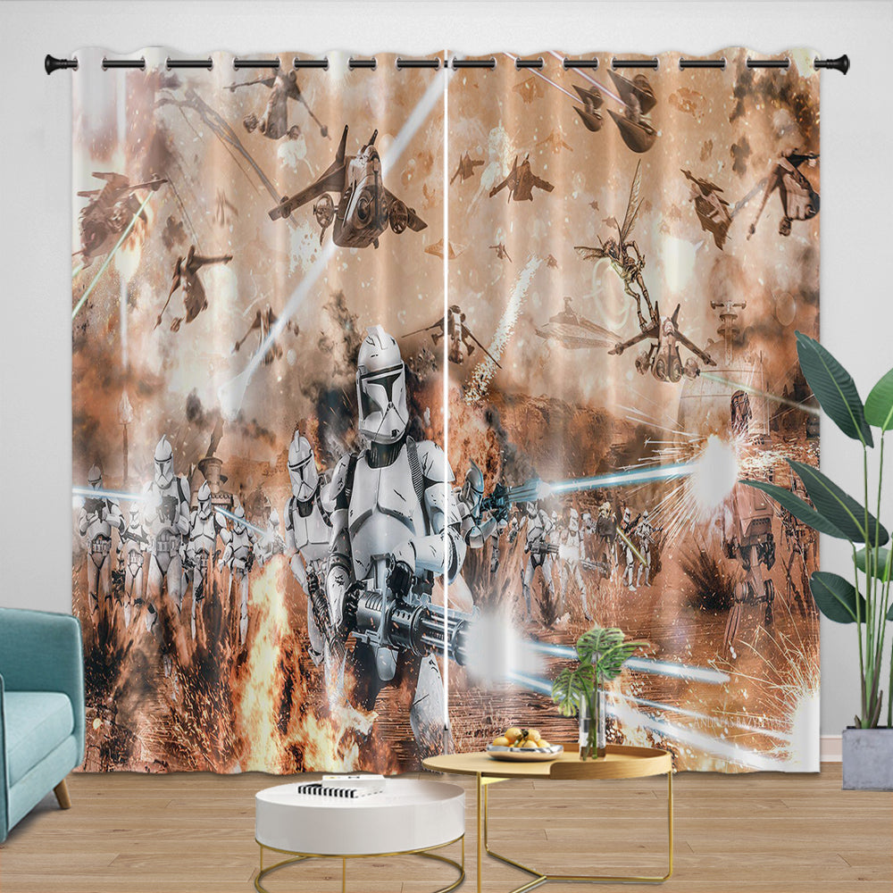 Star Wars Attack of the Clones Curtains Blackout Window Drapes