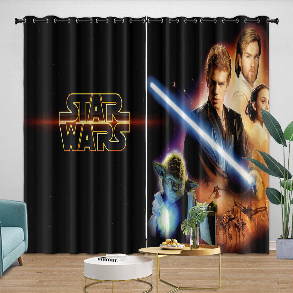 Star Wars Attack of the Clones Curtains Blackout Window Drapes