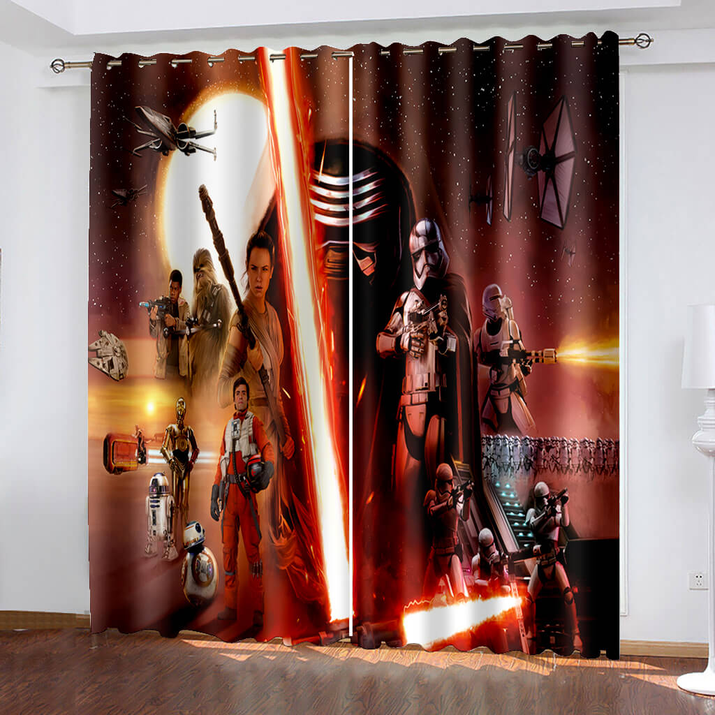 Star Wars Curtains Pattern Blackout Window Drapes