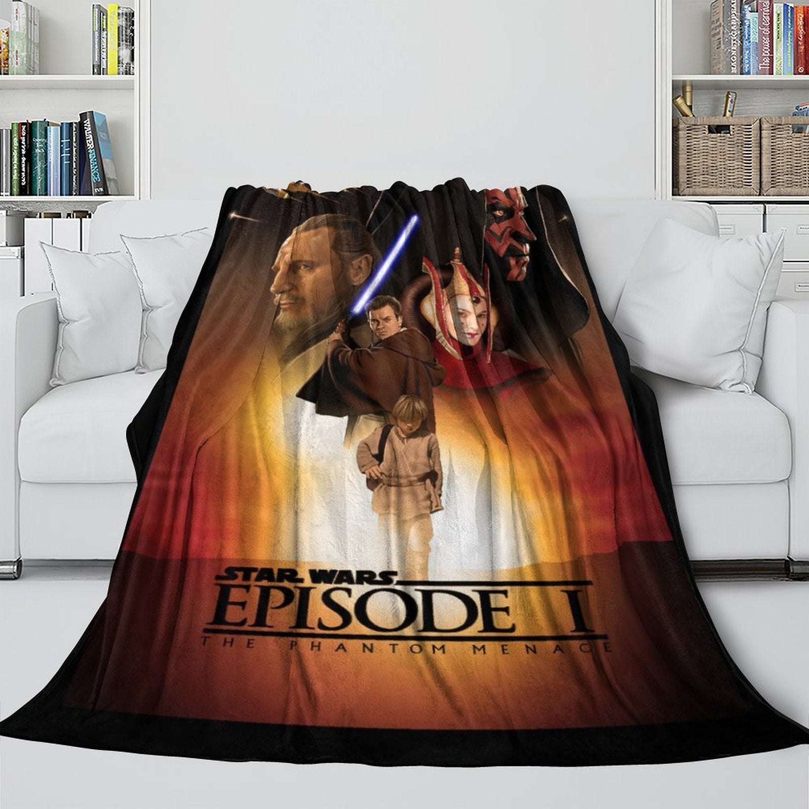 Star Wars Phantom Menace Blanket Flannel Throw Room Decoration