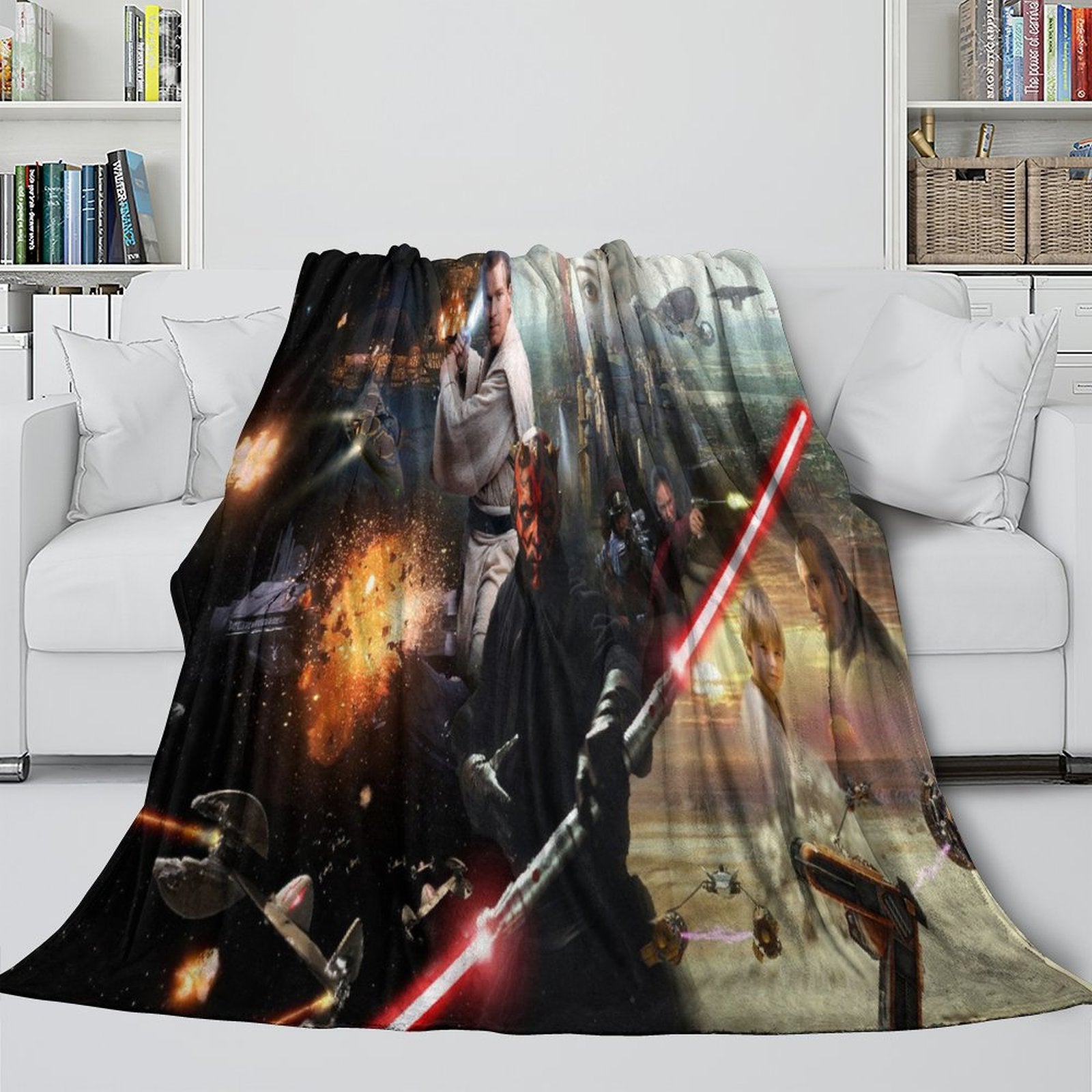 Star Wars Phantom Menace Blanket Flannel Throw Room Decoration