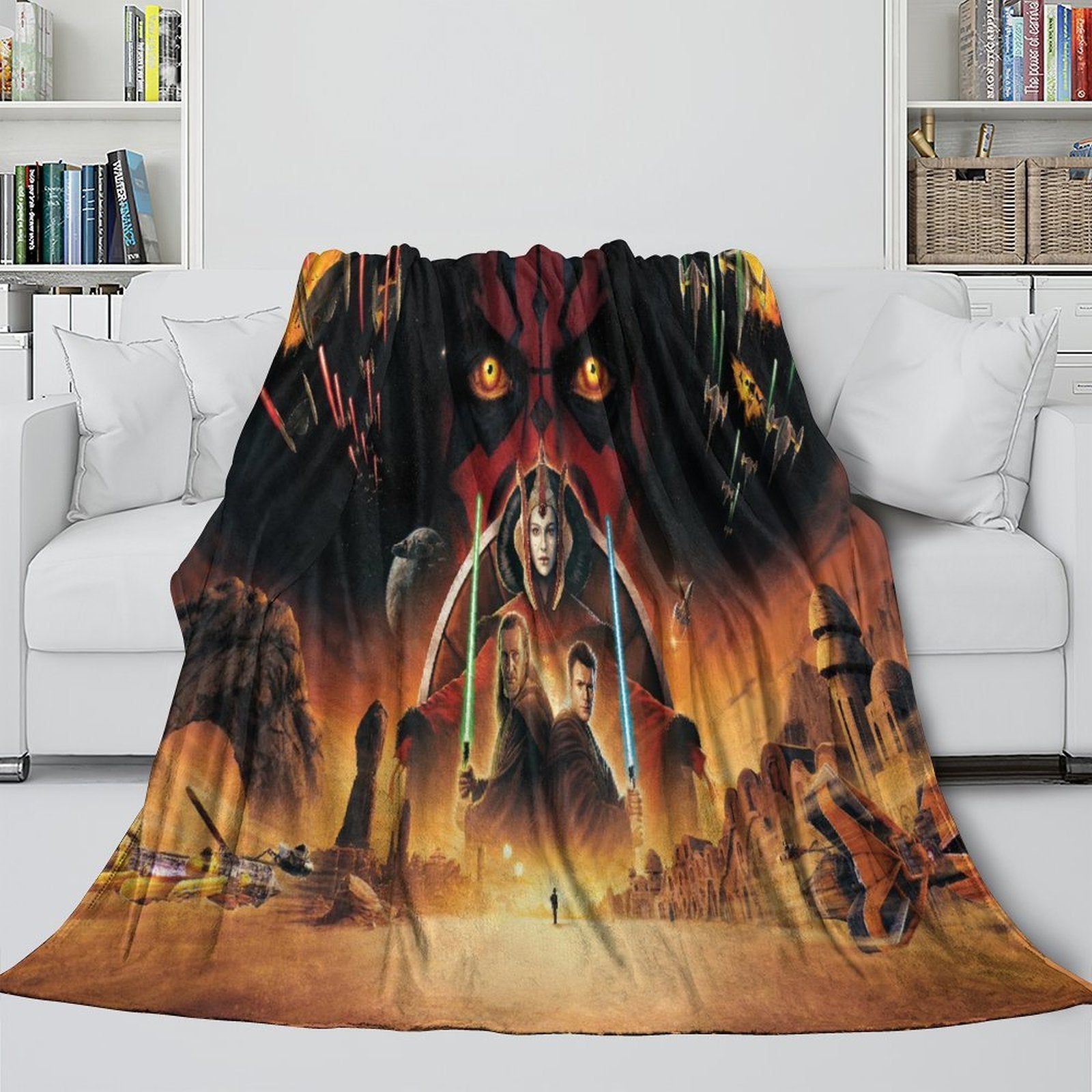 Star Wars Phantom Menace Blanket Flannel Throw Room Decoration
