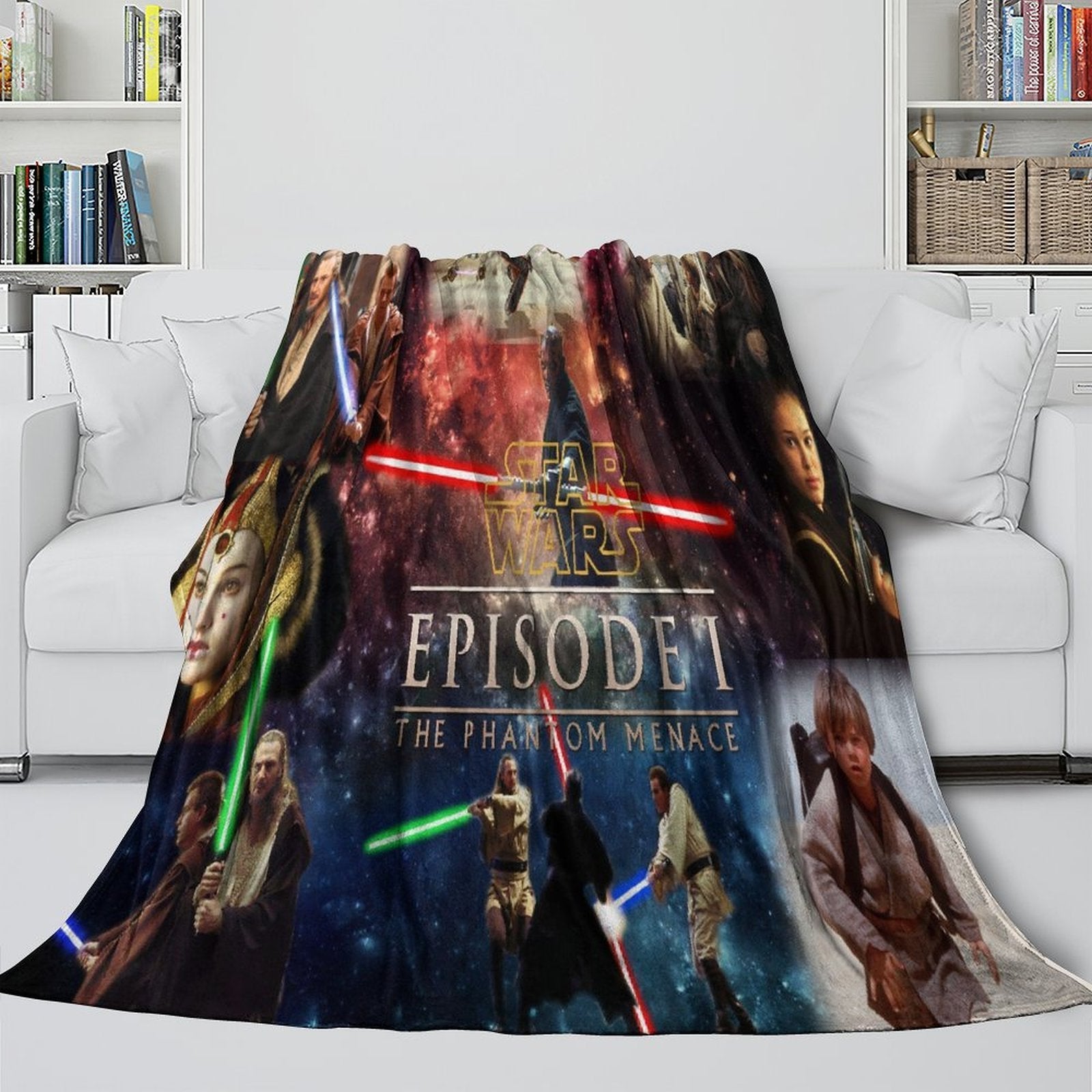 Star Wars Phantom Menace Blanket Flannel Throw Room Decoration